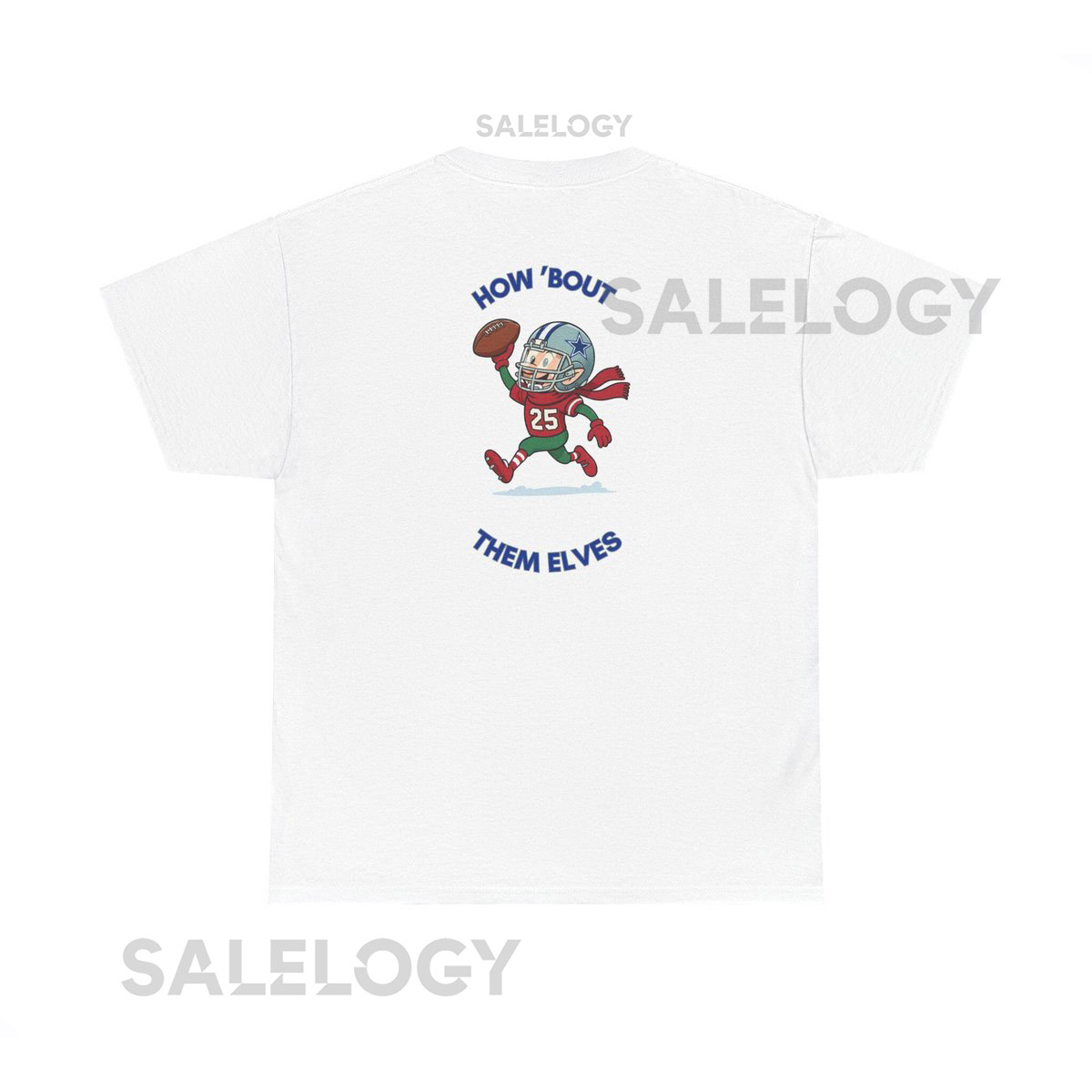 Dallas Cowboys Christmas Elf Football T-Shirt NFL Holiday Tee_119