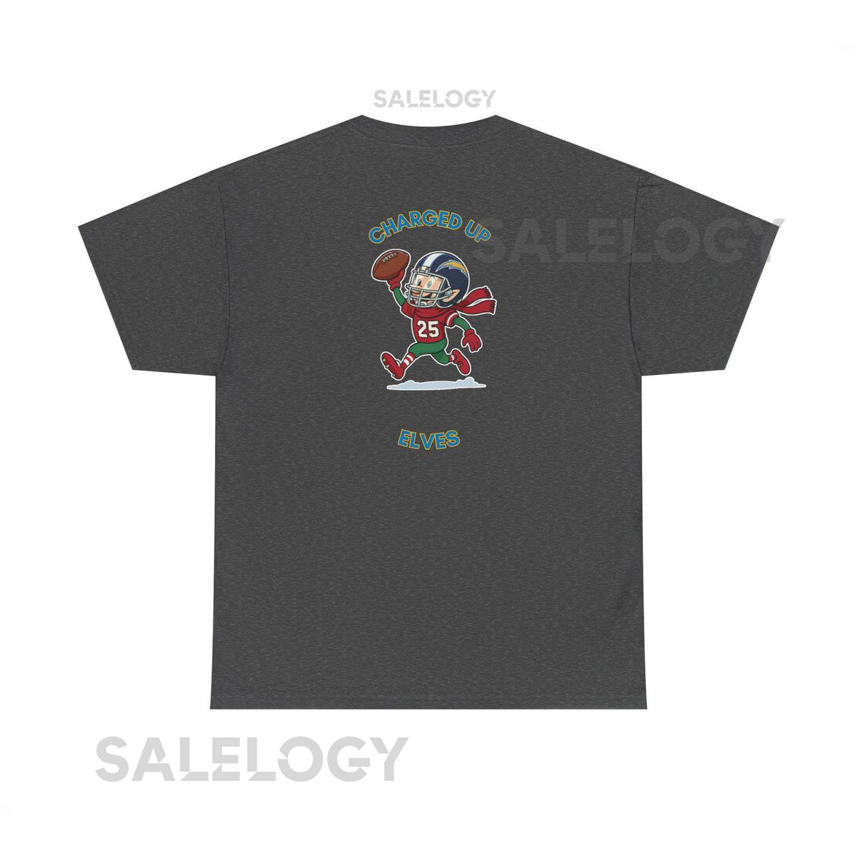 Spread Christmas Cheer with this Los Angeles Chargers Elf Tee - NFL Fan Gear_750