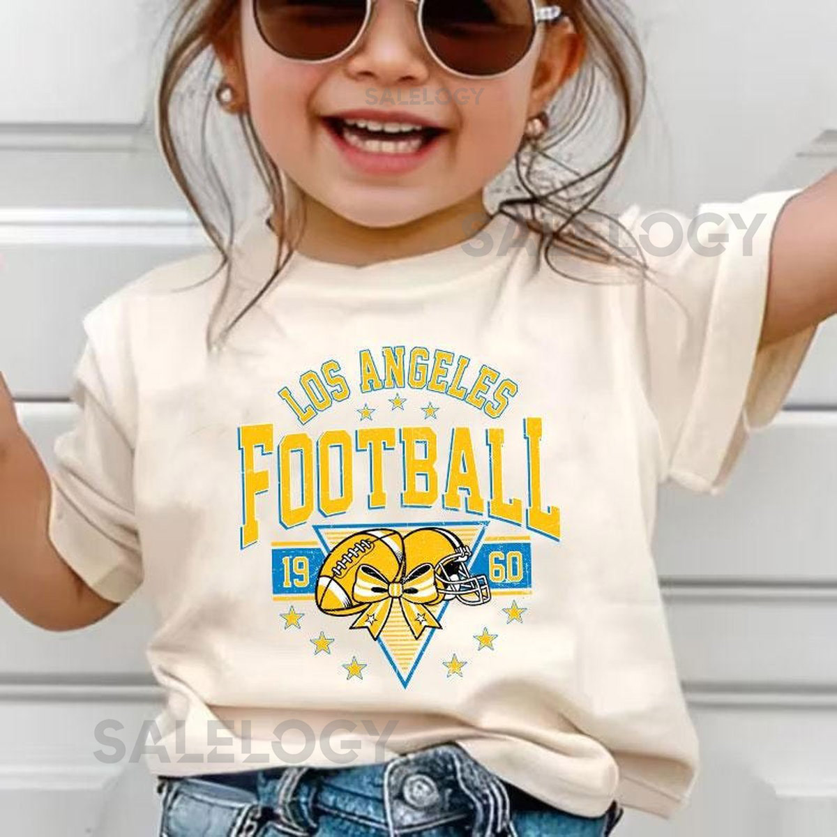 Vintage Los angeles Football Team T-Shirt for Kids and Adults Sporty Casual Tee with Bold Design and Comfortable Fit for Game Day Gift Fan_818