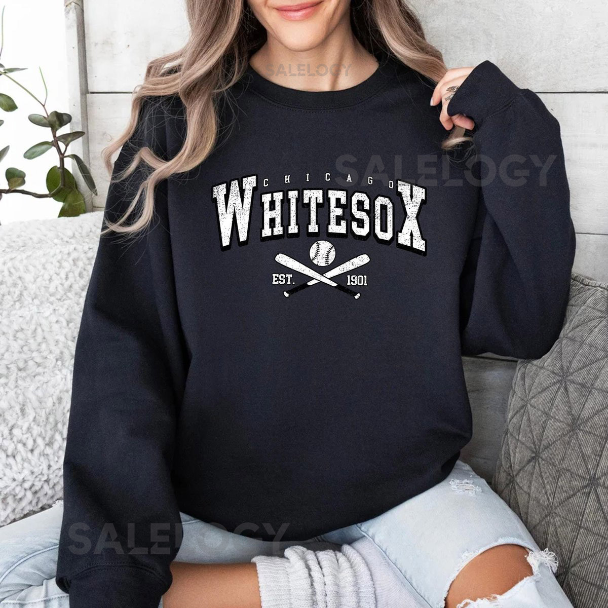 Retro Chicago Baseball Crewneck Sweatshirt Vintage T-Shirt Hoodie_534