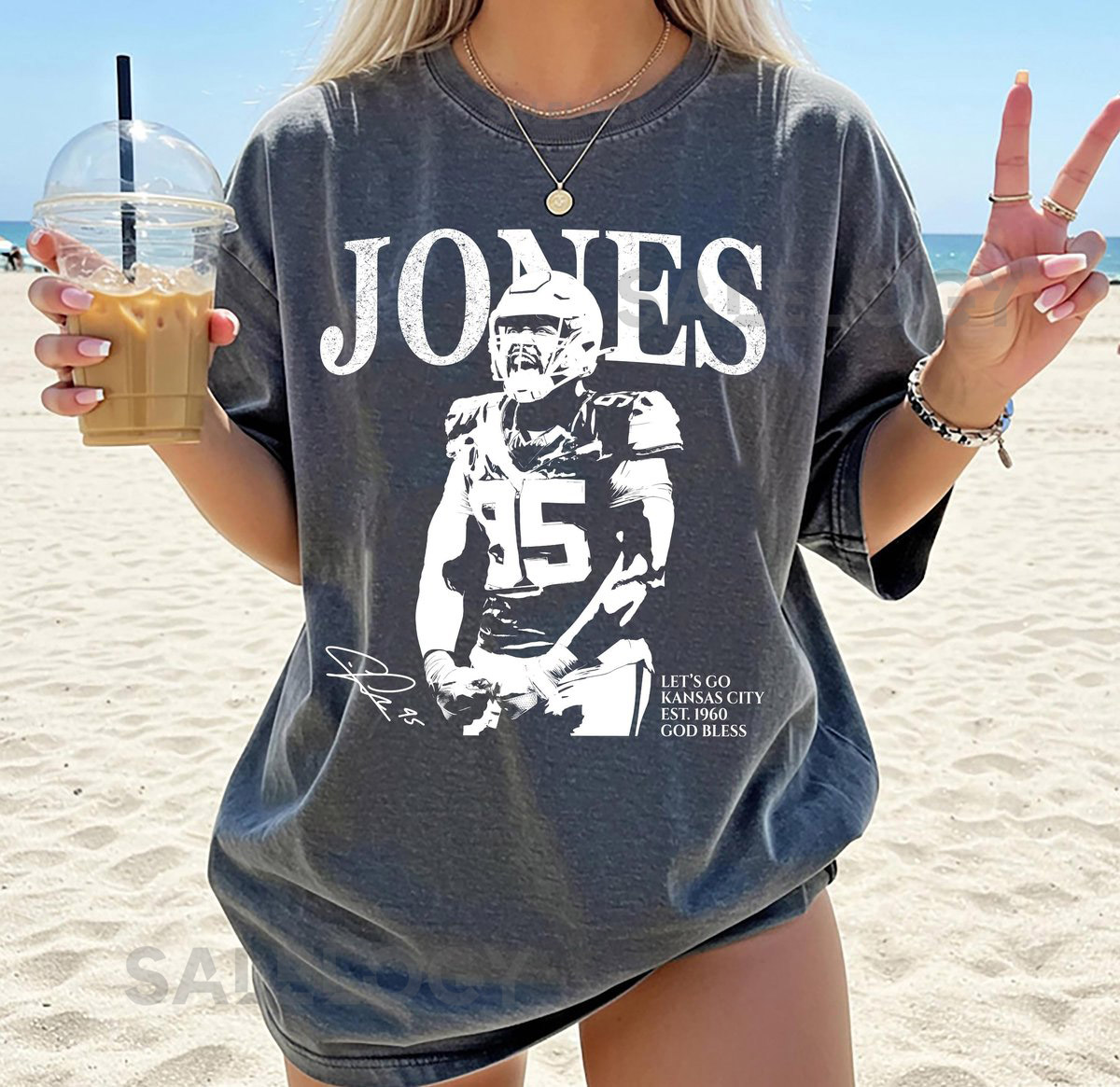 Comfort Colors Jones Vintage T-Shirt Jones Retro Rap Tee Game Day Tee Football Season Vintage Kansas City Football Kansas City Fans_98