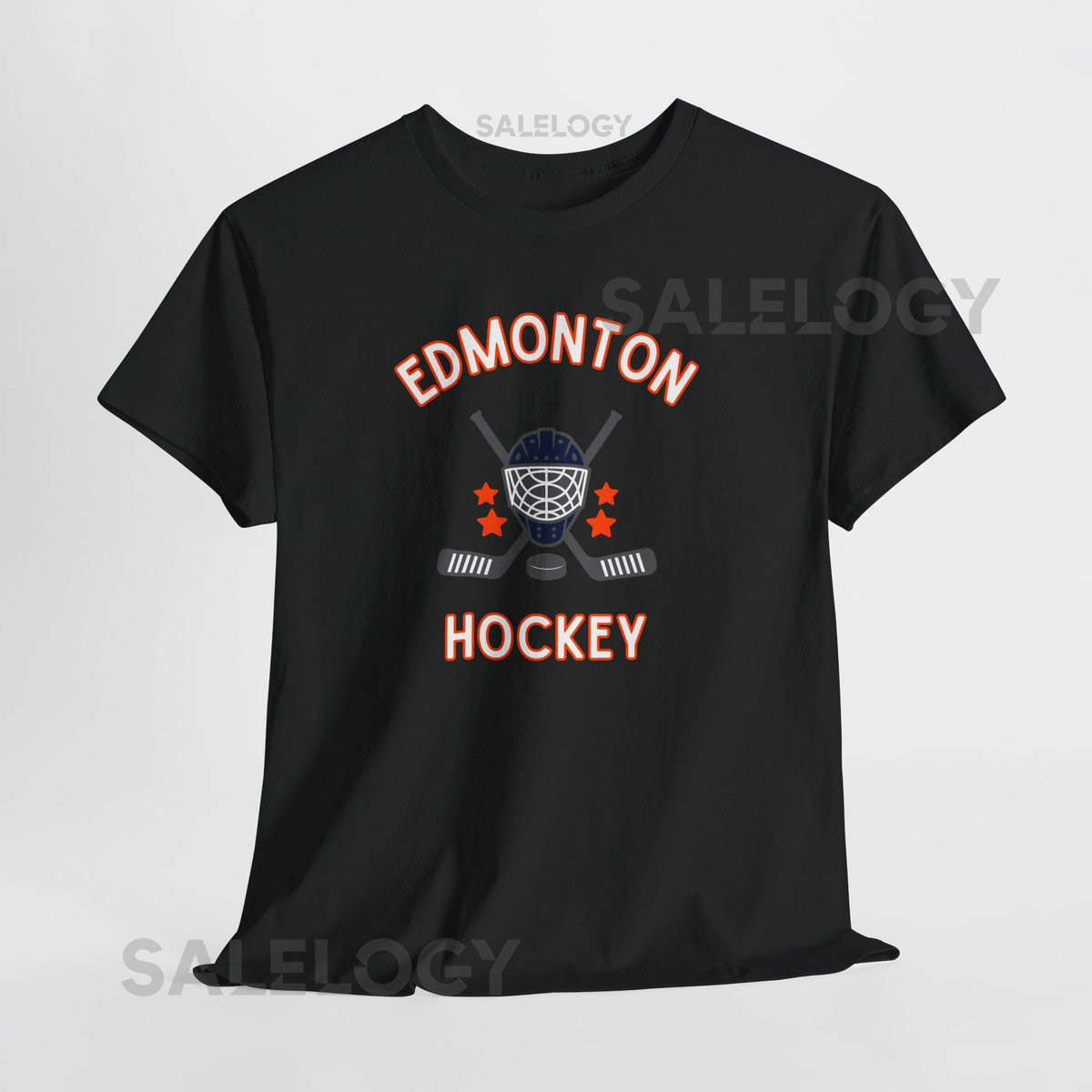 Edmonton Hockey Tee - Unisex Heavy Cotton T-Shirt Sports Fan Gift Casual Wear Hockey Team Apparel Christmas Present_135
