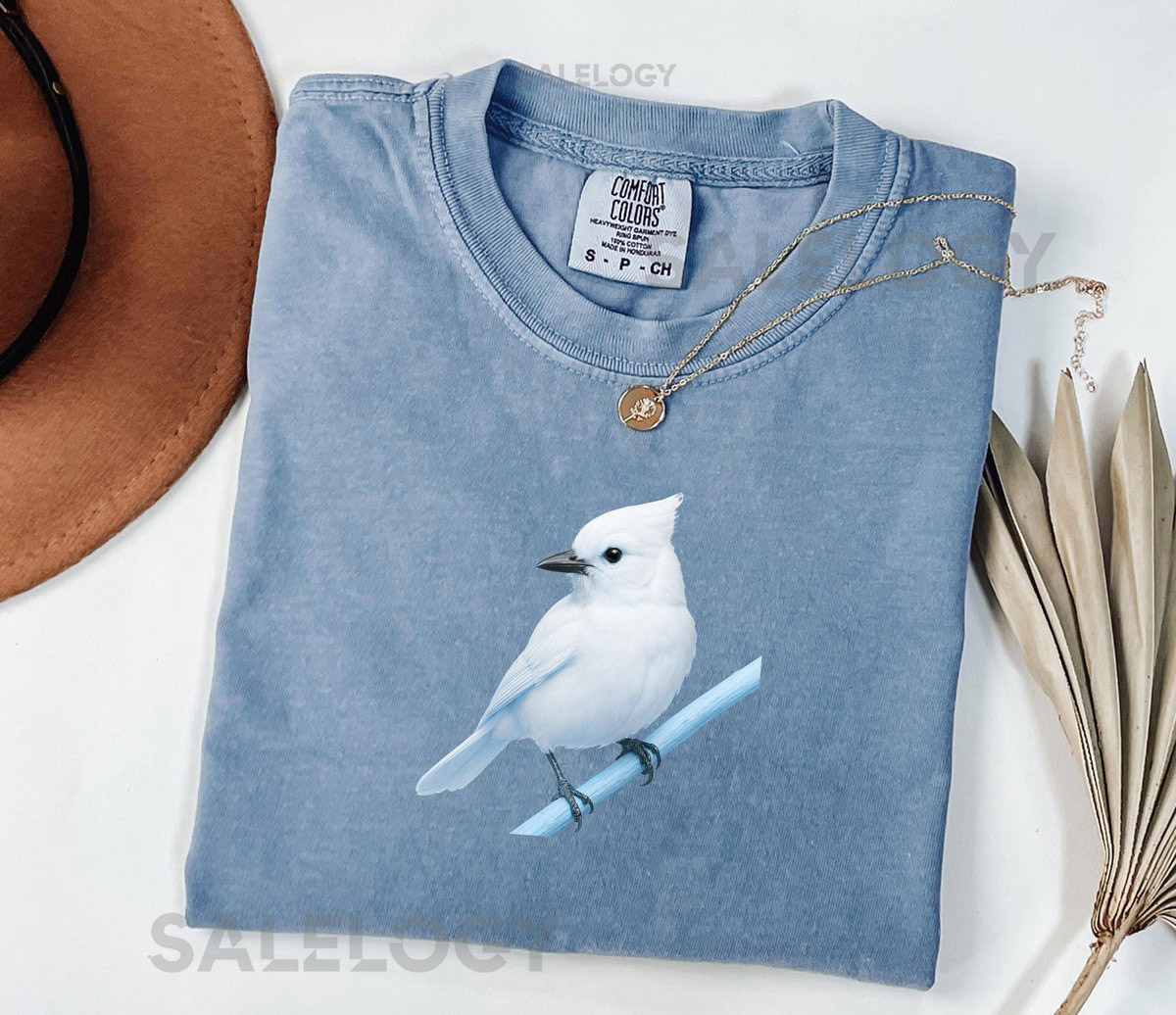 Blue Jay Bird Art Minimalist Albino Songbird Illustration Nature Wall Decor for Bird Lovers_64