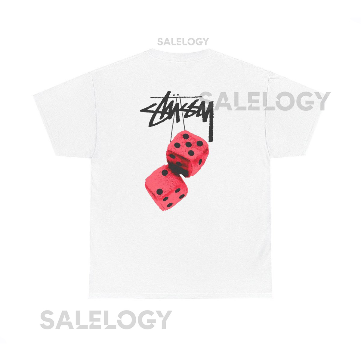 Stüssy Graphic Tee - Red Dice Design Retro Streetwear_390