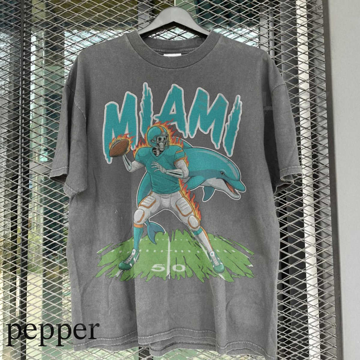 Vintage Miami Football Shirt Comfort Colors Dolphins Football Tee Retro 90s Game Day T-Shirt Old School Merch_701