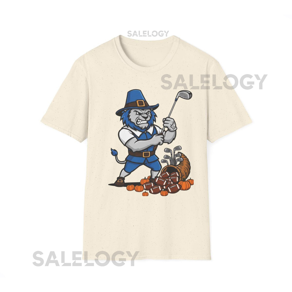 Detroit Lions Festive Thanksgiving Graphic Tee_219