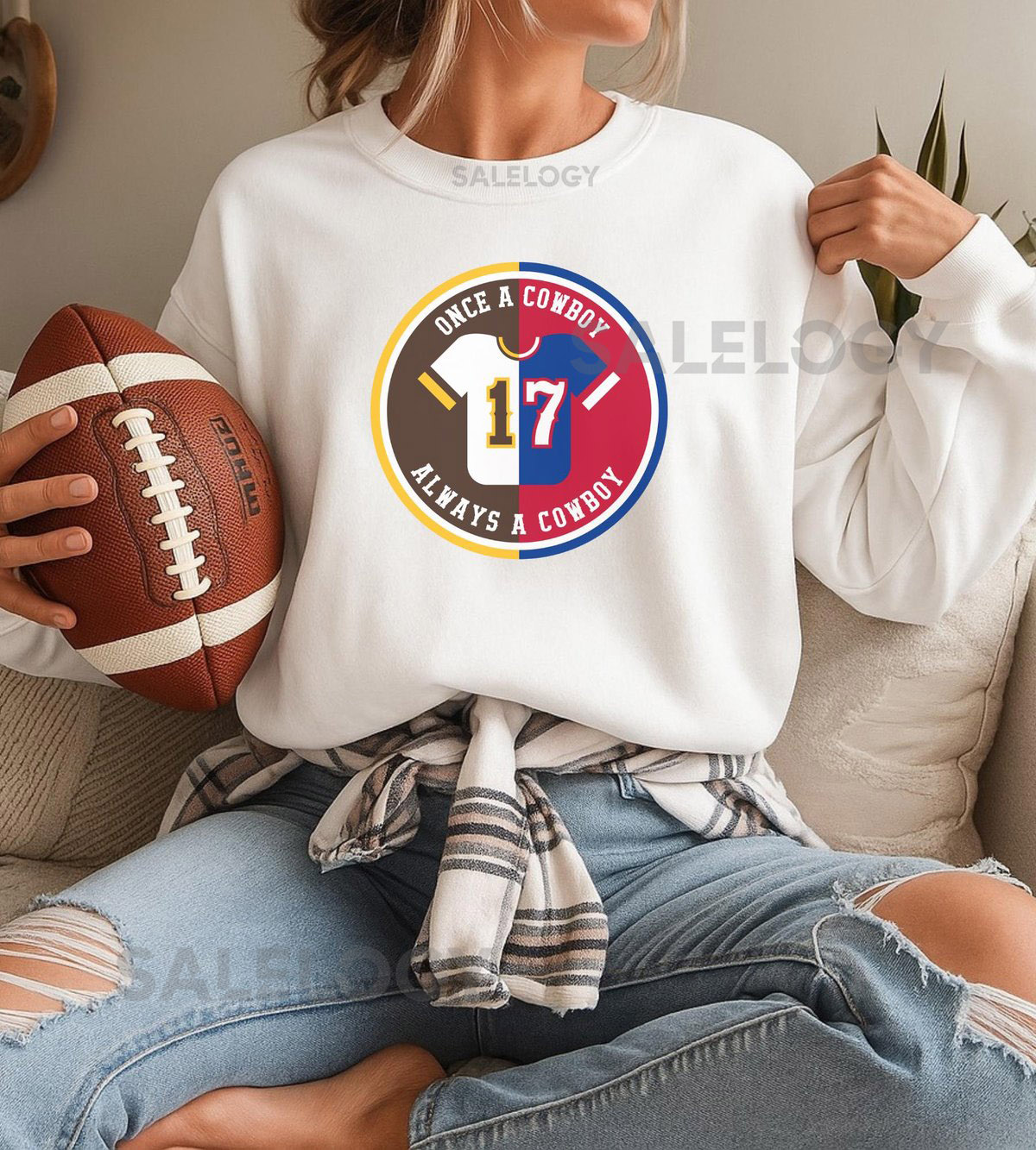 Josh Allen Unisex Crewneck Sweatshirt Once a Cowboy Always a Cowboy Buffalo Bills Merch Wyoming Cowboys Alumni Apparel Go Pokes Bills Mafia_729