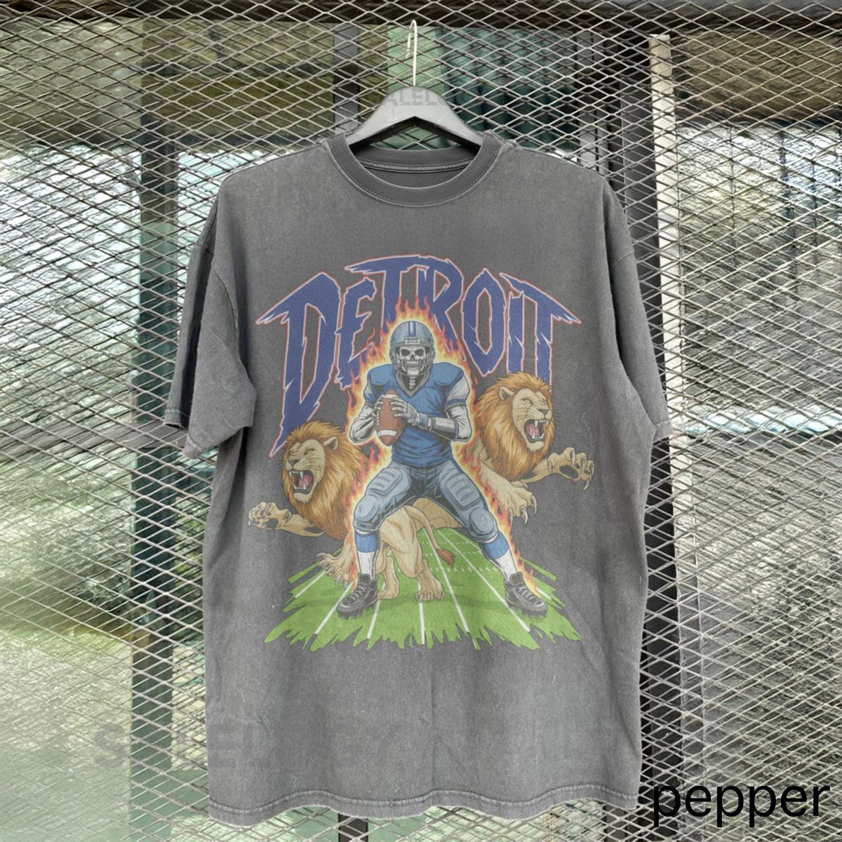 Retro Detroit Football Shirt Comfort Colors Lions Football Tee Vintage 90s Game Day T-Shirt Old School Merch_632