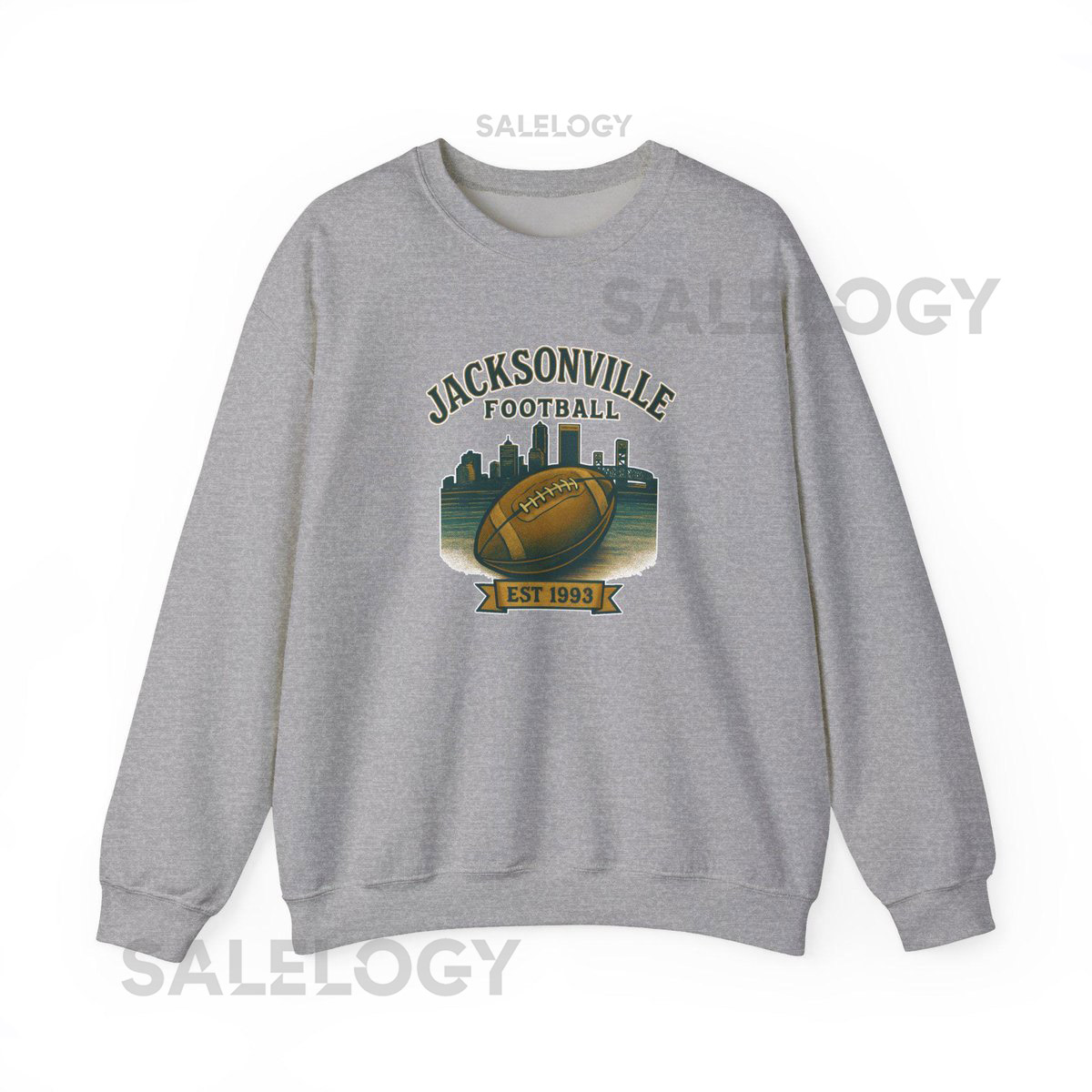 Jacksonville Jaguars Football Sweatshirt NFL Crewnec_654