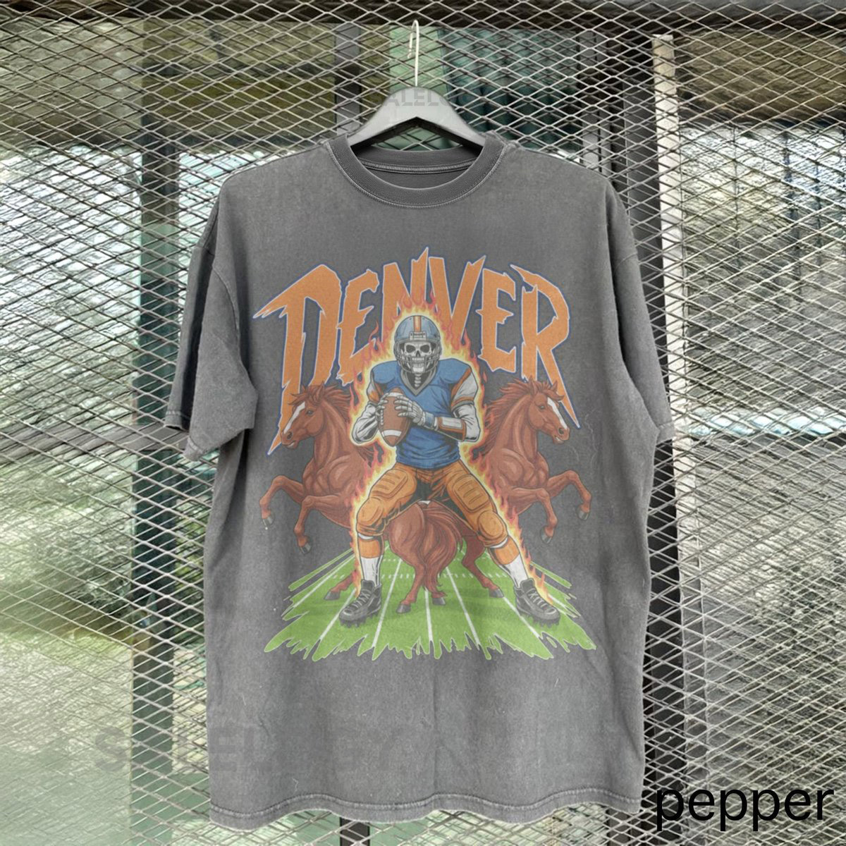 Retro Denver Football Shirt Comfort Colors Broncos Football Tee Vintage 90s Game Day T-Shirt Old School Merch_440