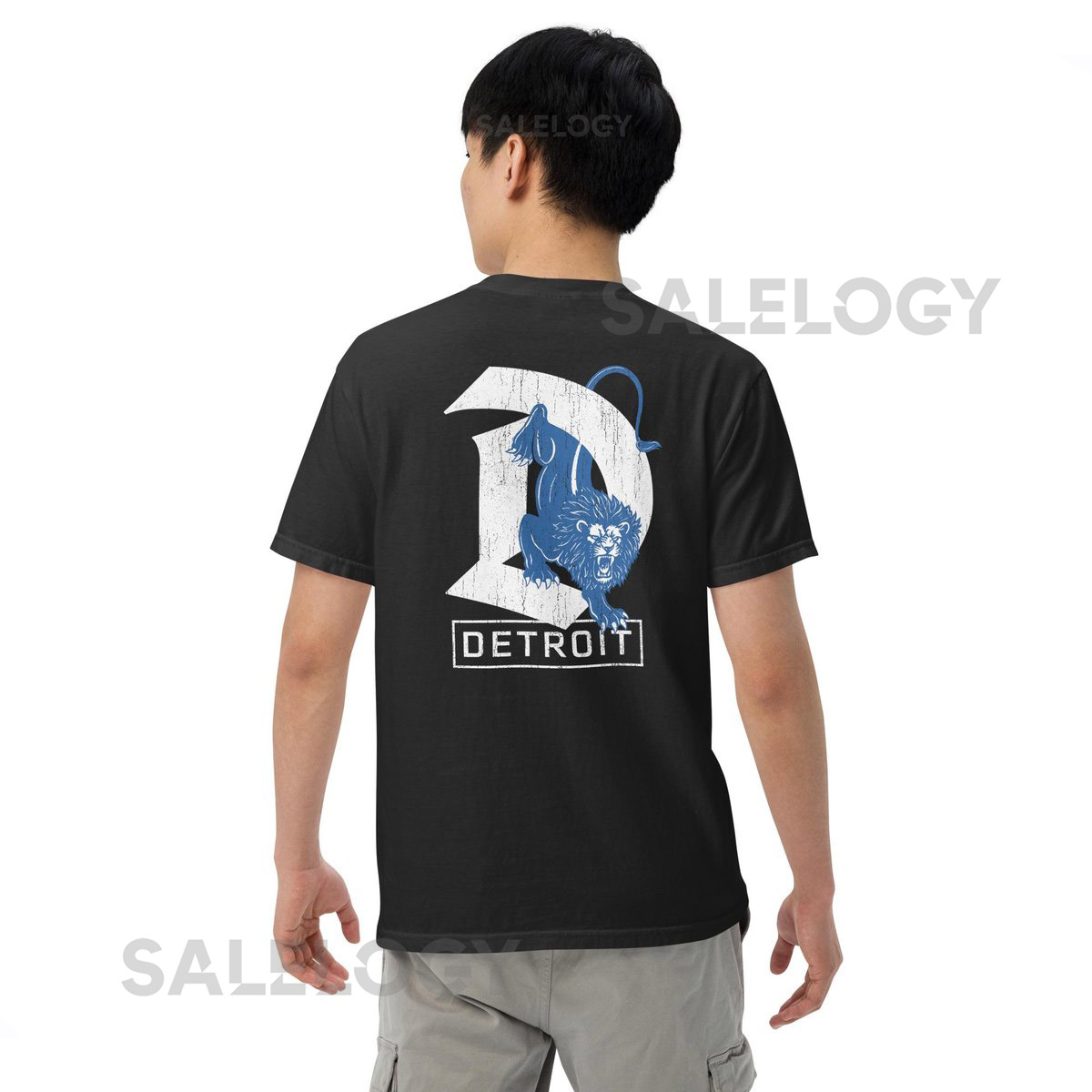 Detroit Lions Detroit D Vintage Tattoo Style Comfort Colors Unisex garment-dyed Tee_211