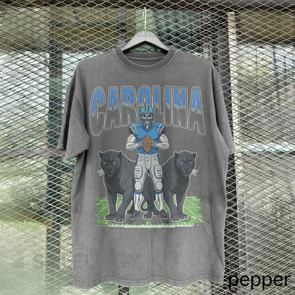Vintage Carolina Football Shirt Comfort Colors Panthers Football Tee Retro 90s Game Day T-Shirt Old School Merch_1023
