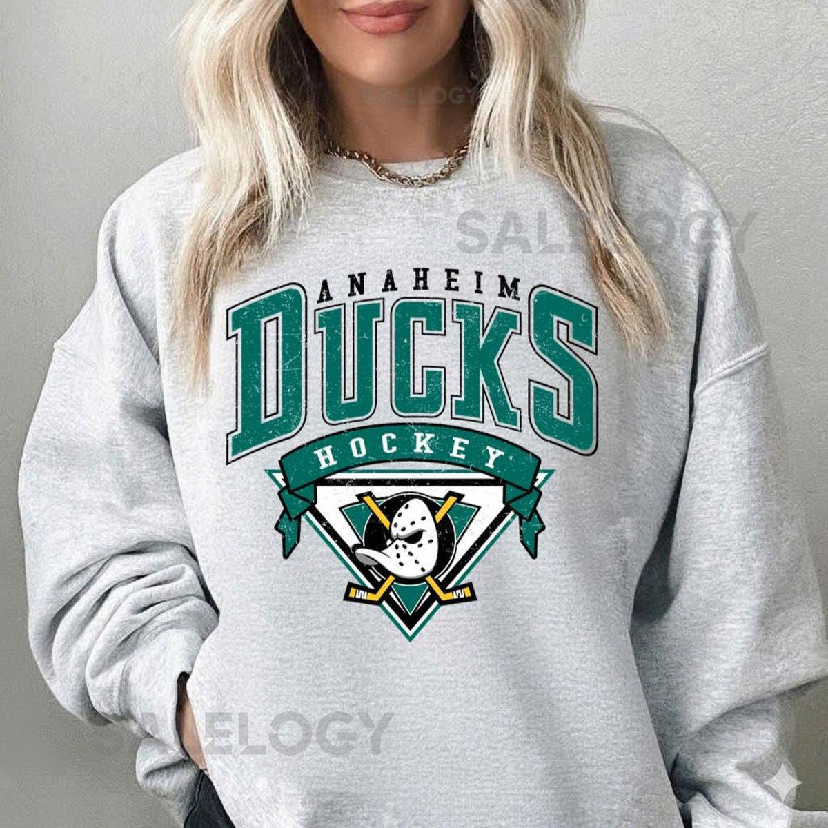 Vintage Anaheim Hockey Sweatshirt Retro Duck Graphic Shirt 90s Style Sports Tee Unisex Hockey Fan Gift_706