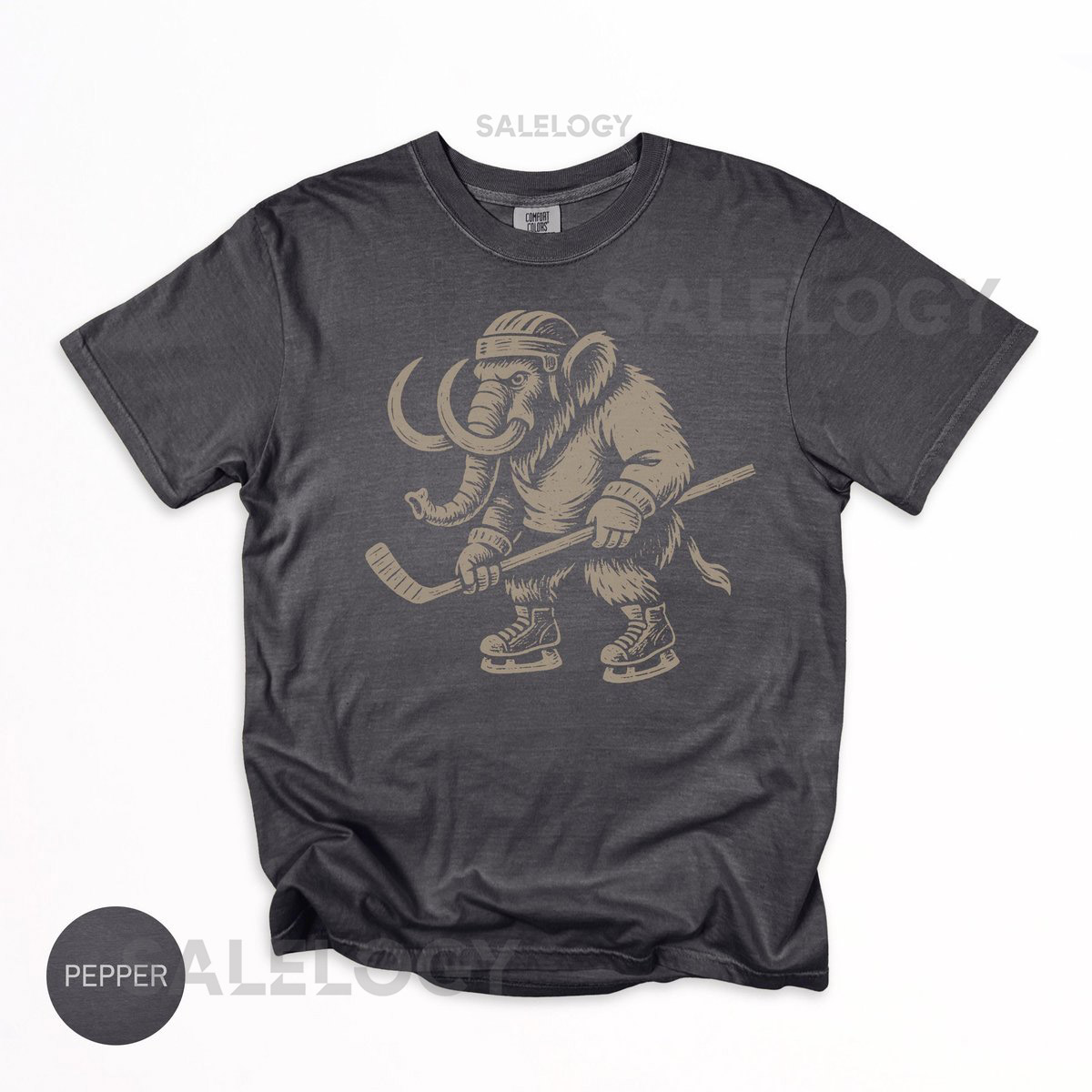 Mammoth Hockey Player Comfort Colors T shirt Ytah Mammoth Tee_272