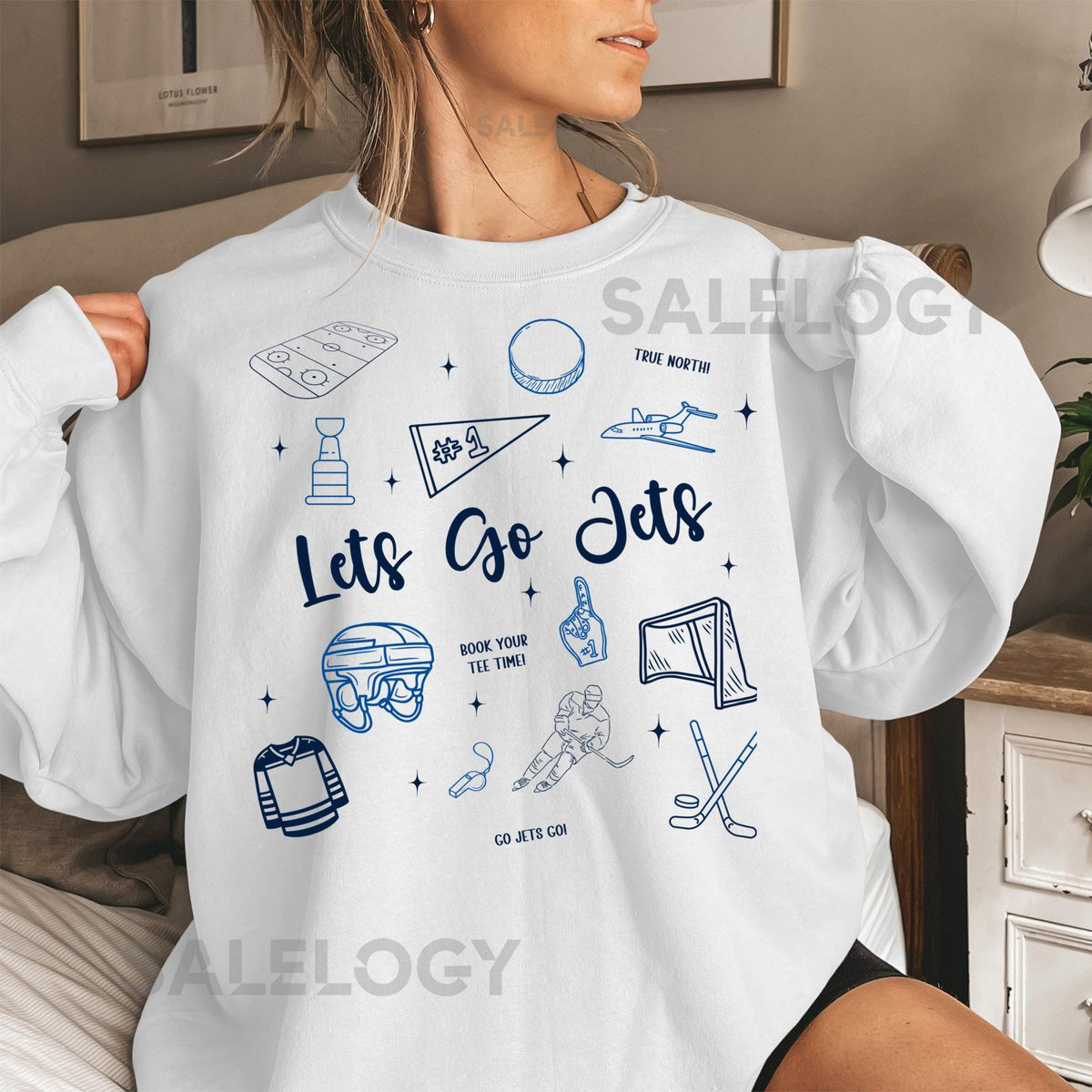 Winnipeg Hockey Doodle Sweatshirt Winnipeg Jets Lets Go Jets Shirt NHL Sweatshirt NHL Shirt Jets Sweatshirt Game Day Shirt Stanley Cup_800