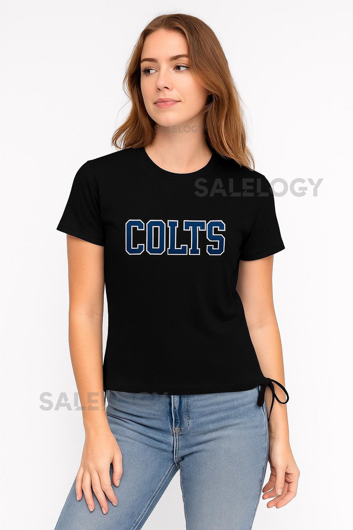Colts Side Tie T-Shirt Game Day Team Spi_54