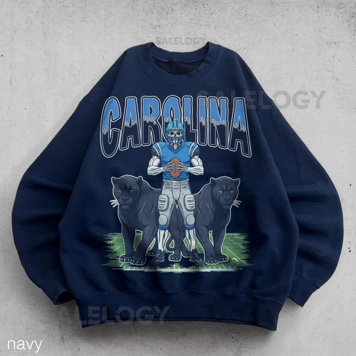 Vintage Carolina Football Crewneck Retro Panthers Game Day Sweatshirt Old School 90s Fan Pullover_1022