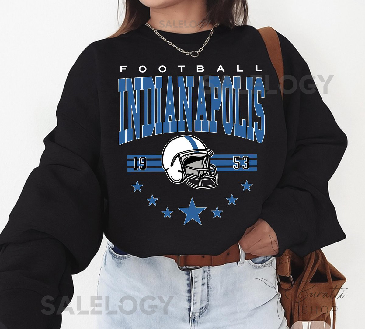 Indianapolis Football Vintage Sweatshirt T-Shirt Indianapolis Colt Football Shirt Retro Indianapolis Football Co_537