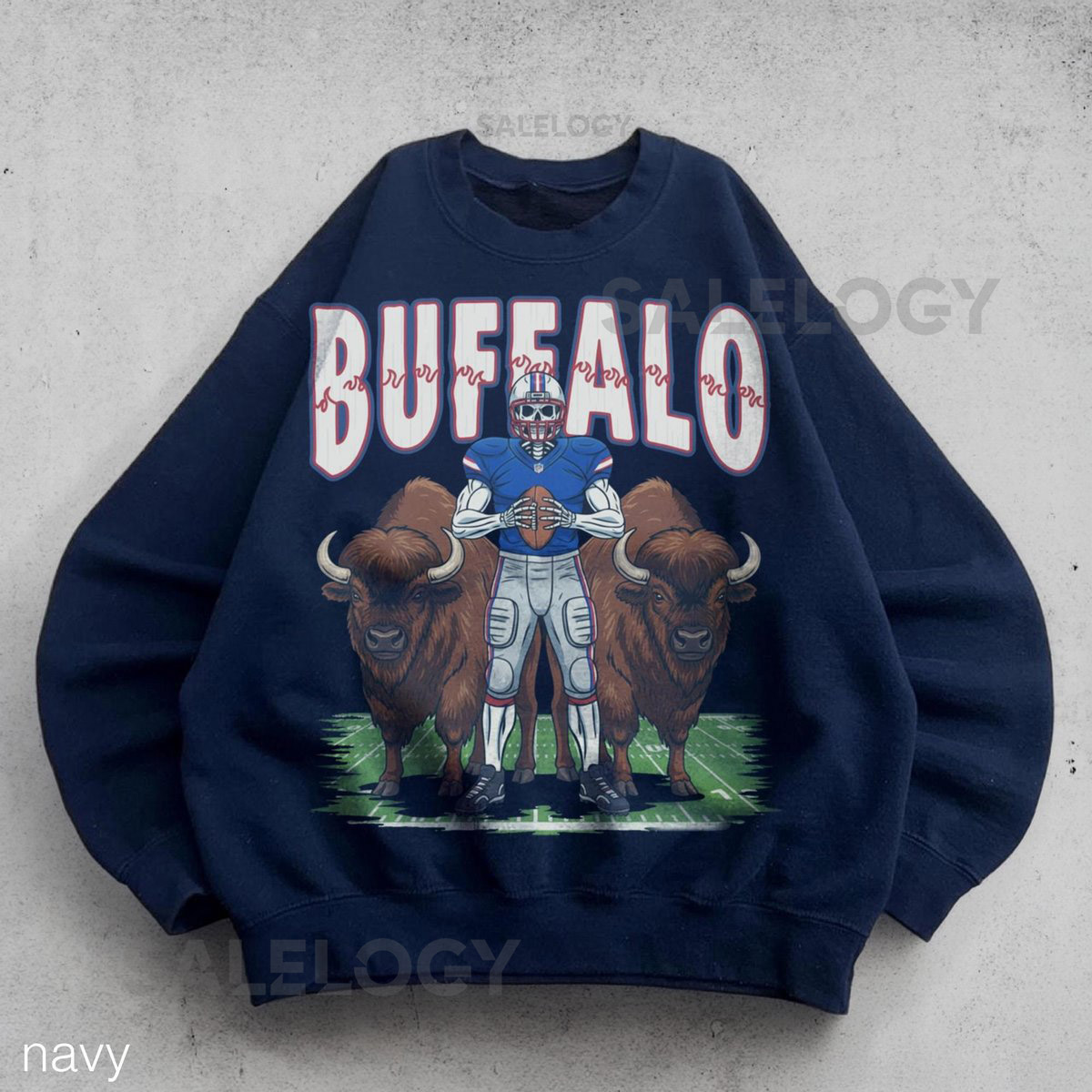 Retro Buffalo Football Sweatshirt Vintage Bills 90s Crewneck Classic Game Day Fan Pullover_845
