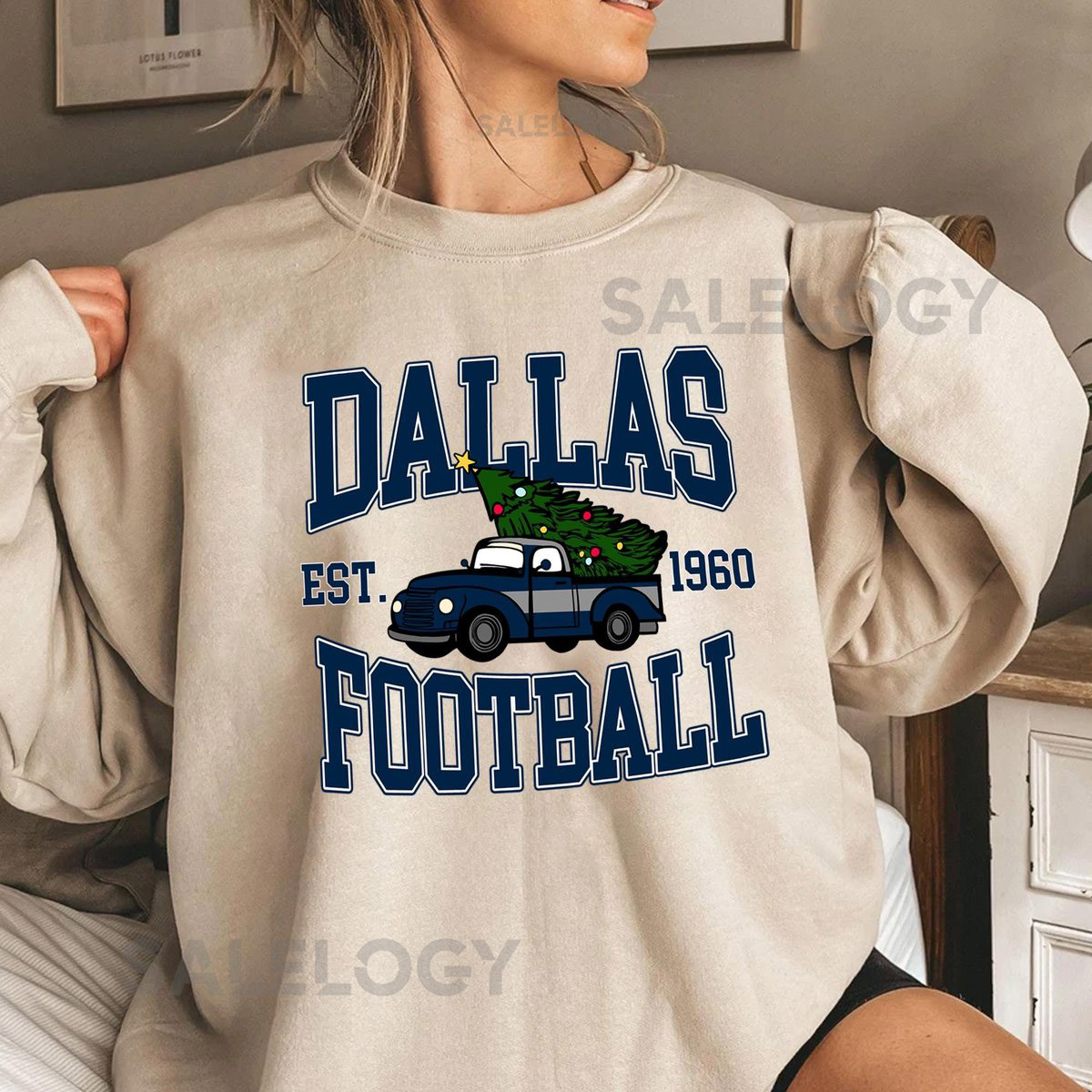 Dallas Football Sweatshirt Christmas Truck Game Day Shirt_240