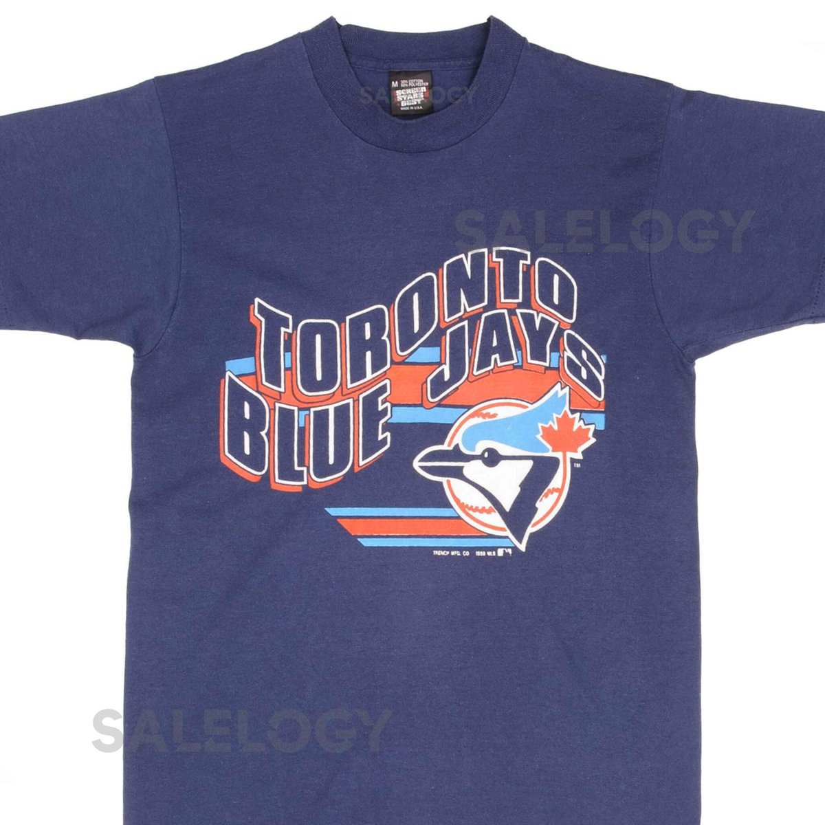 Vintage mlb toronto blue jays 1989 tee shirt size small made in usa_495