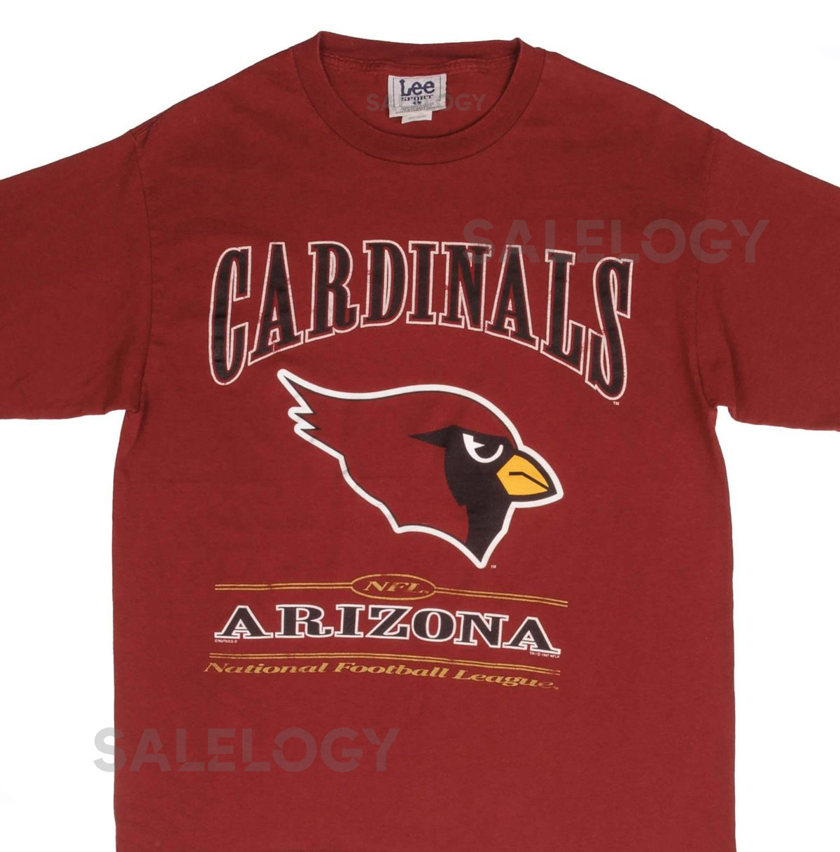 Vintage nfl arizona cardinals 1997 red tee shirt size large_1101