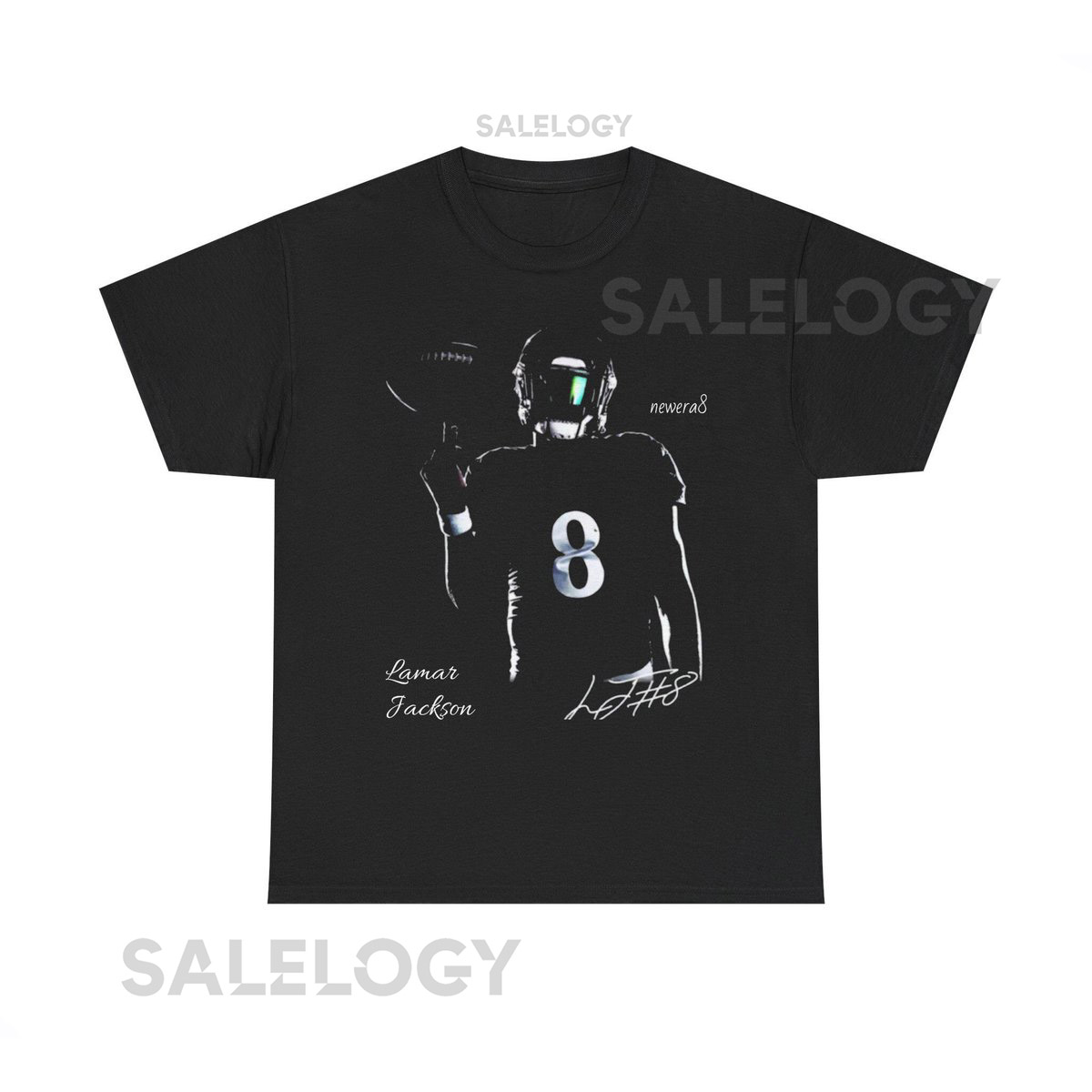 Lamar Jackson Baltimore Ravens T Shirt Autograph Edition_754