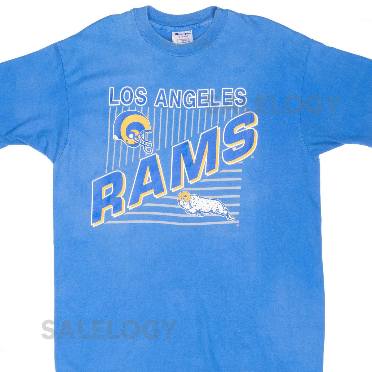 Vintage nfl los angeles rams champion 1990s tee shirt large made in usa_826