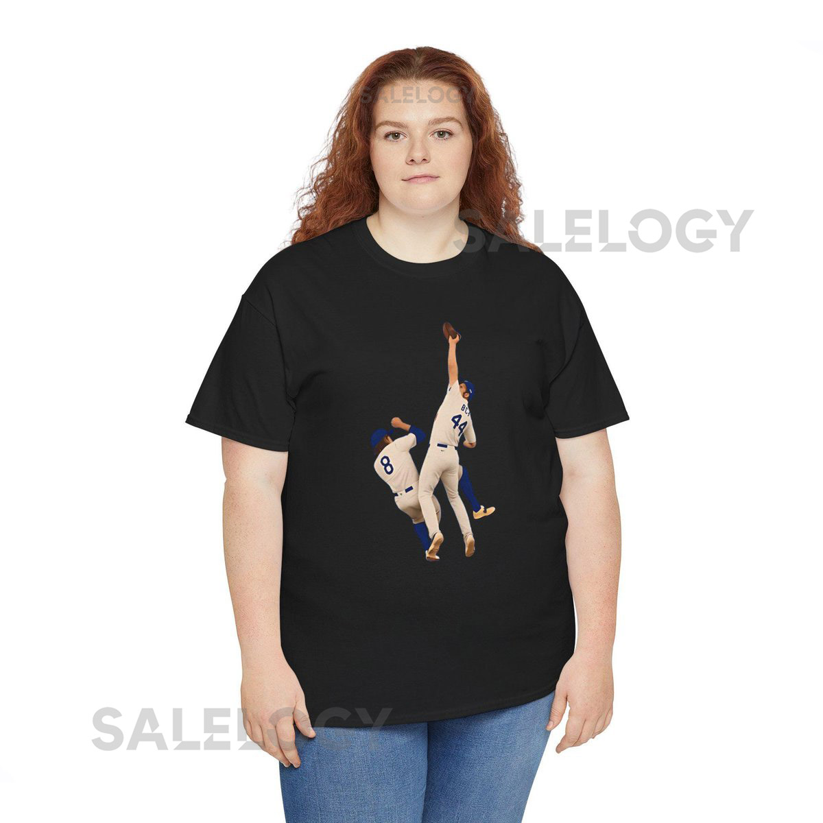 The Catch Famous LA Baseball Champs Outfield Collision Unisex T-Shirt XS-3X_396