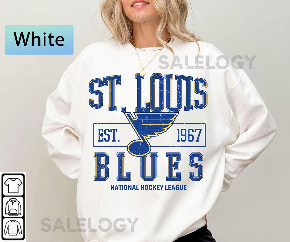 Vintage St Louis Blues Hockey Sweatshirt St Louis Blues Shirt St Louis Blues Hoodie Hockey Fan Shirt ST Louis Ice Hockey_758