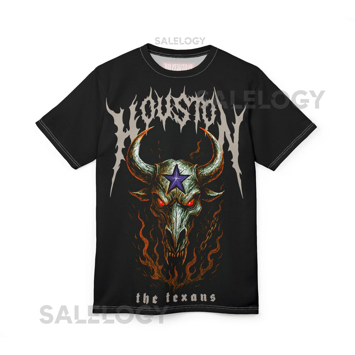 Houston Texans Heavy Metal Graphic Tee Football Fan_333