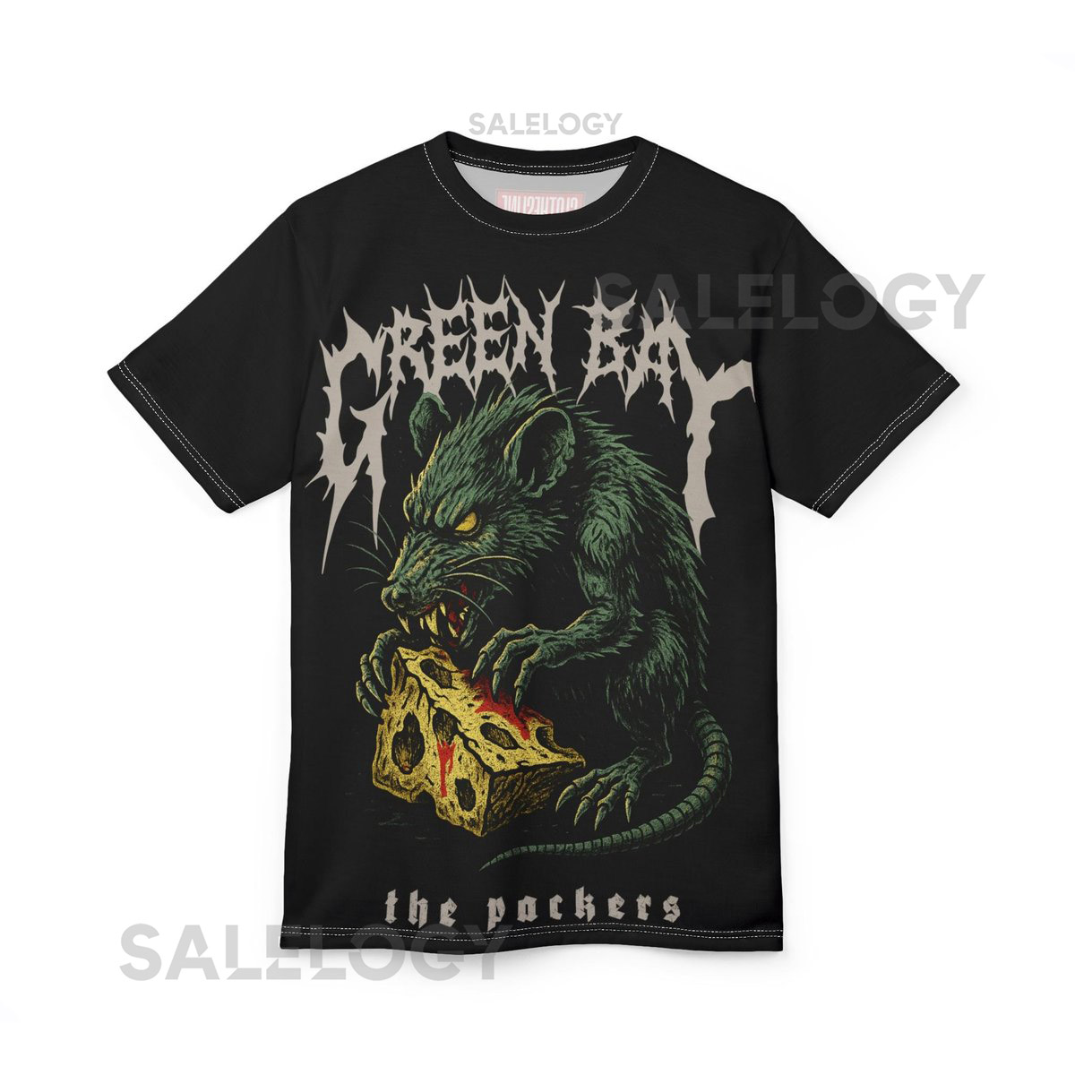 Green Bay Packers Heavy Metal Rat Graphic Tee Unisex Football Shirt_462