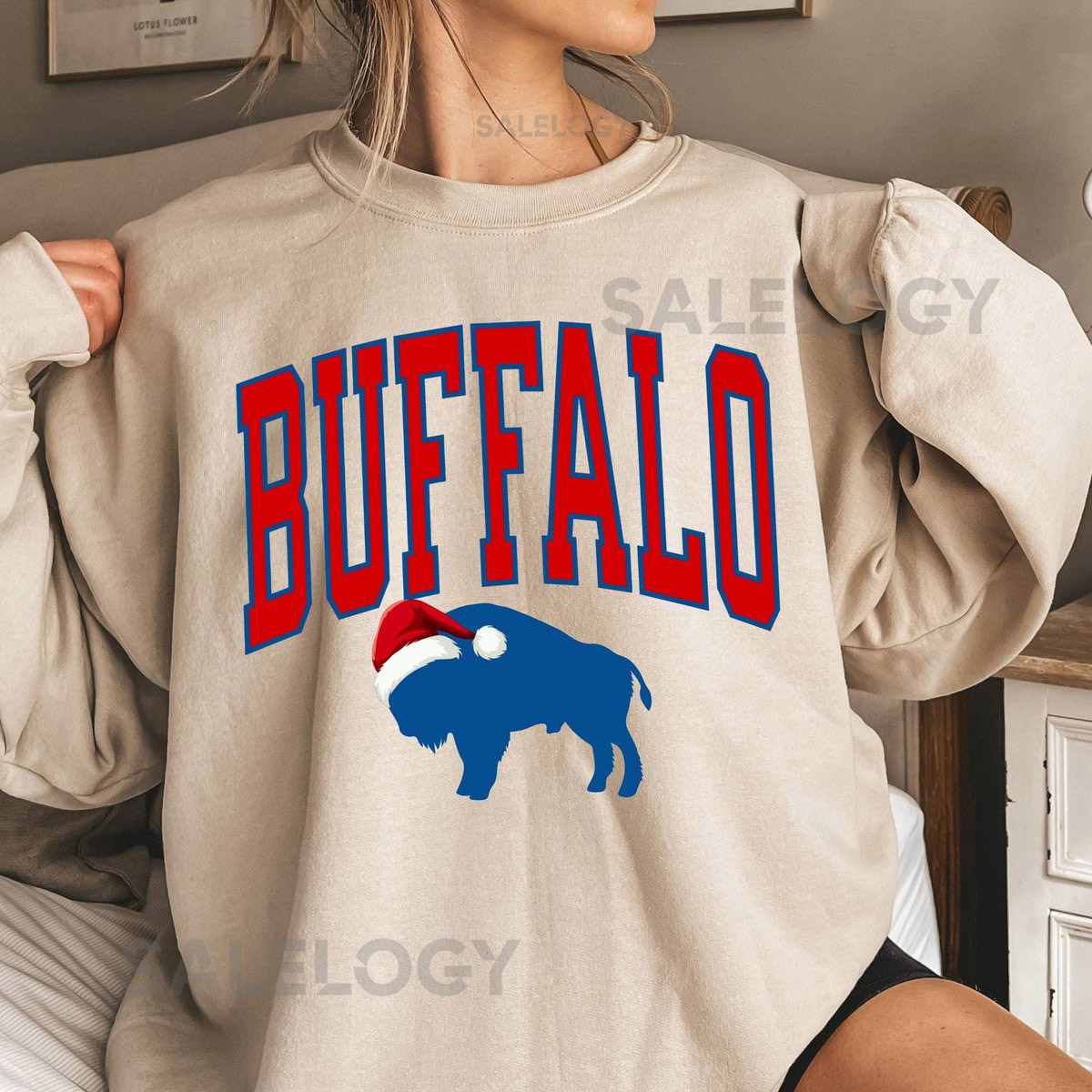 Buffalo Football Christmas Sweatshirt Winter Xmas Santa Buffalo Shirt_260