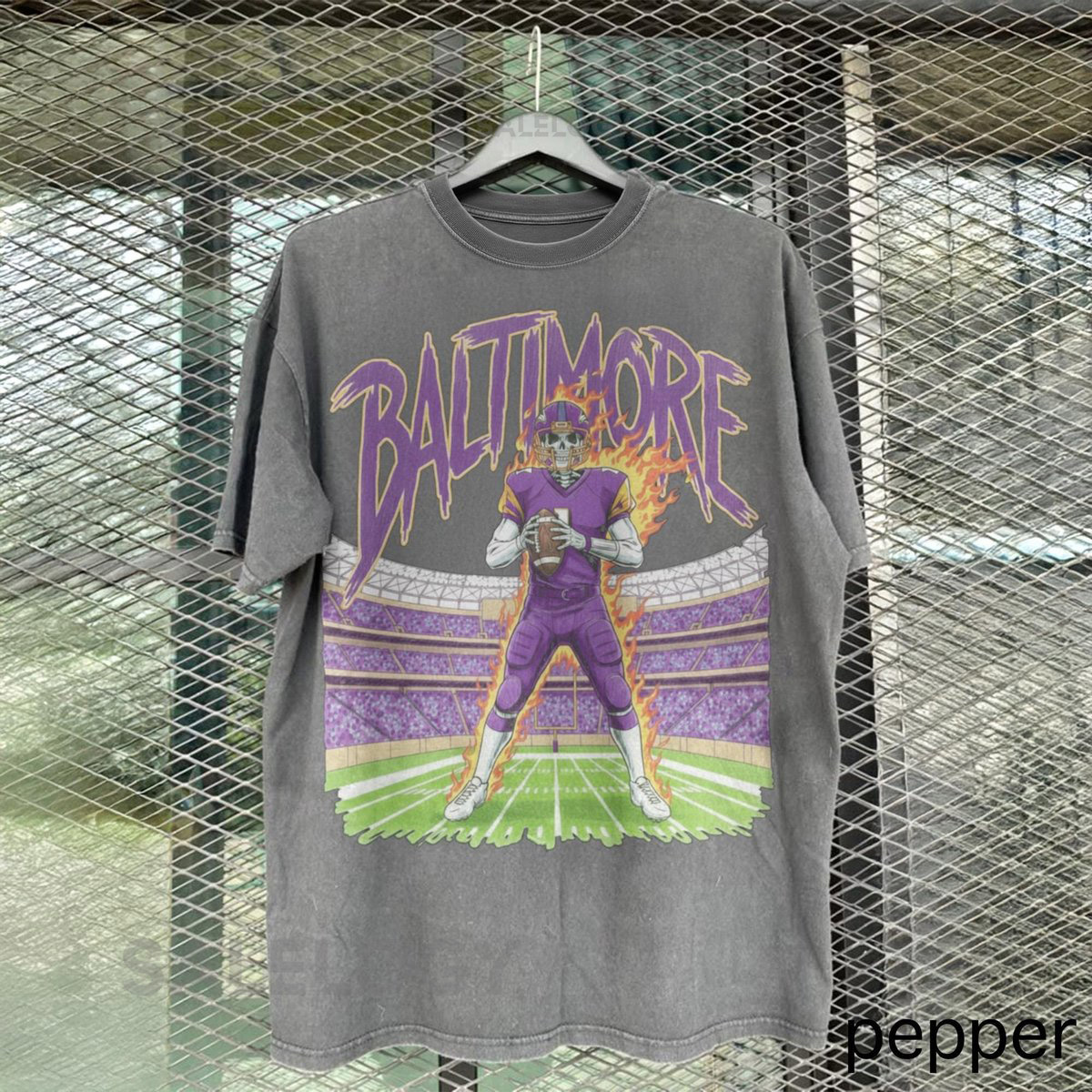 Comfort Colors Baltimore Football Tee Vintage Ravens Game Day T-Shirt Retro 90s Football Fan Apparel_259