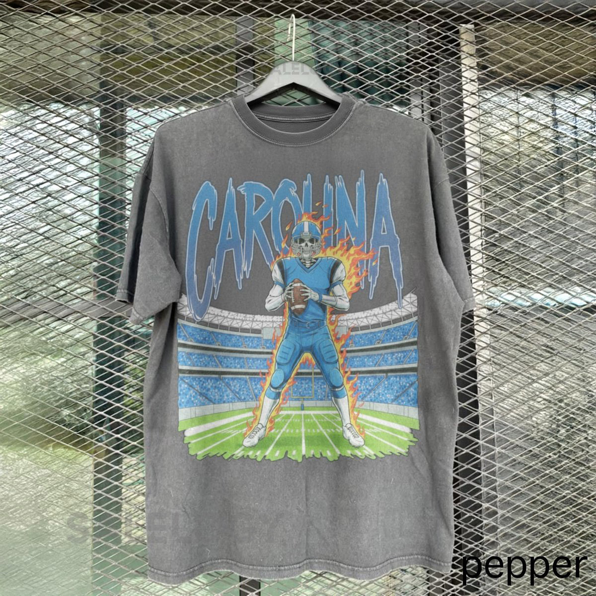 Comfort Colors Carolina Football Tee Vintage Panthers Game Day T-Shirt Retro 90s Football Fan Shirt_587