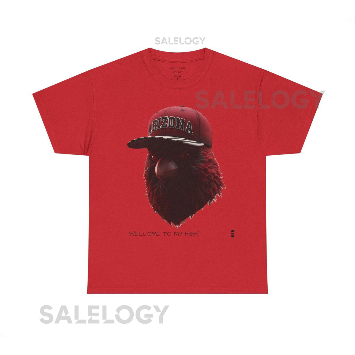 Arizona Cardinals Football T-shirt Cardinal in Cap Game Day Fanwear_37