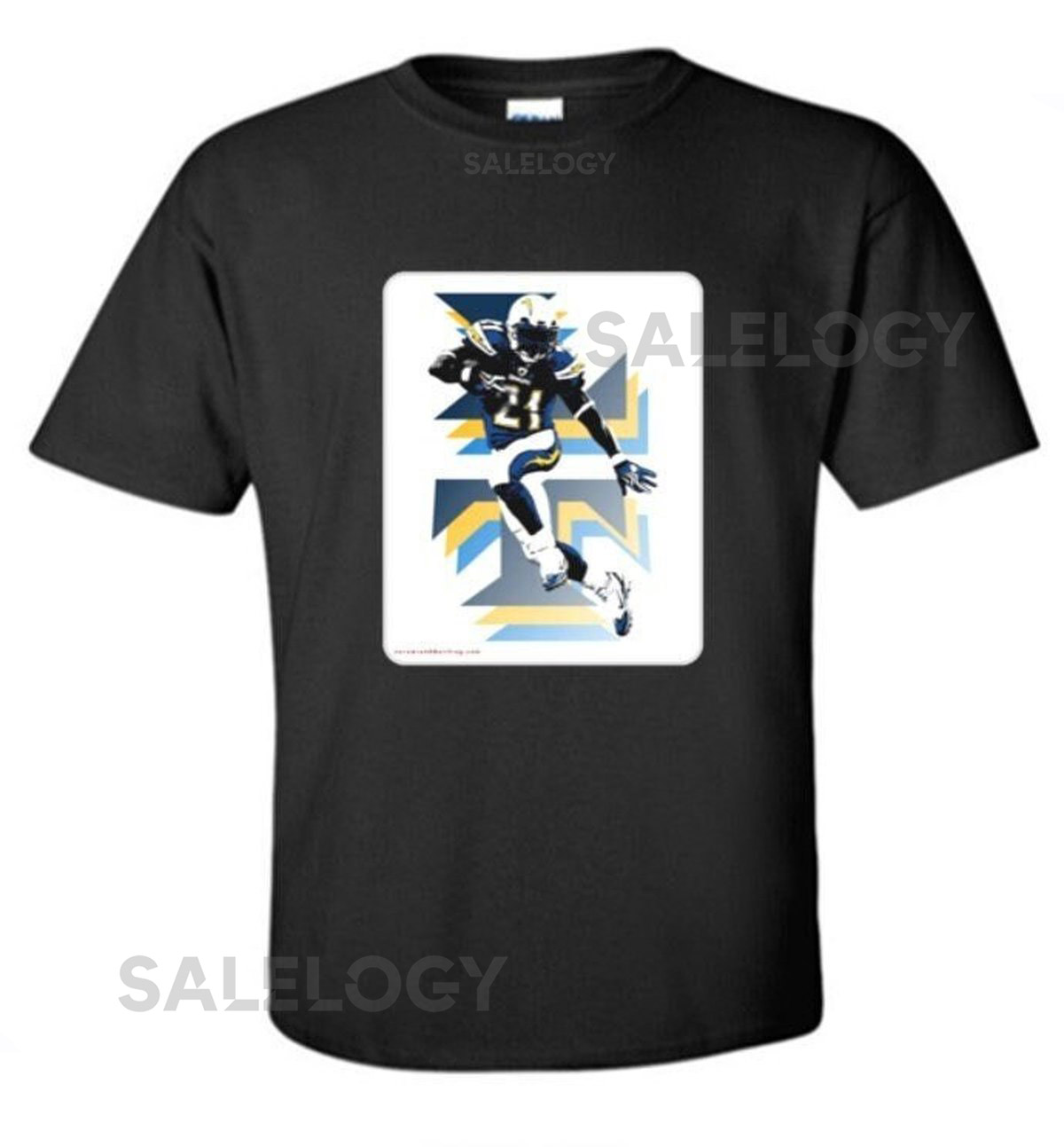 LaDainian Tomlinson - San Diego -- Classic California Football Adult Black Crew T-shirt - LT LA - T1_441