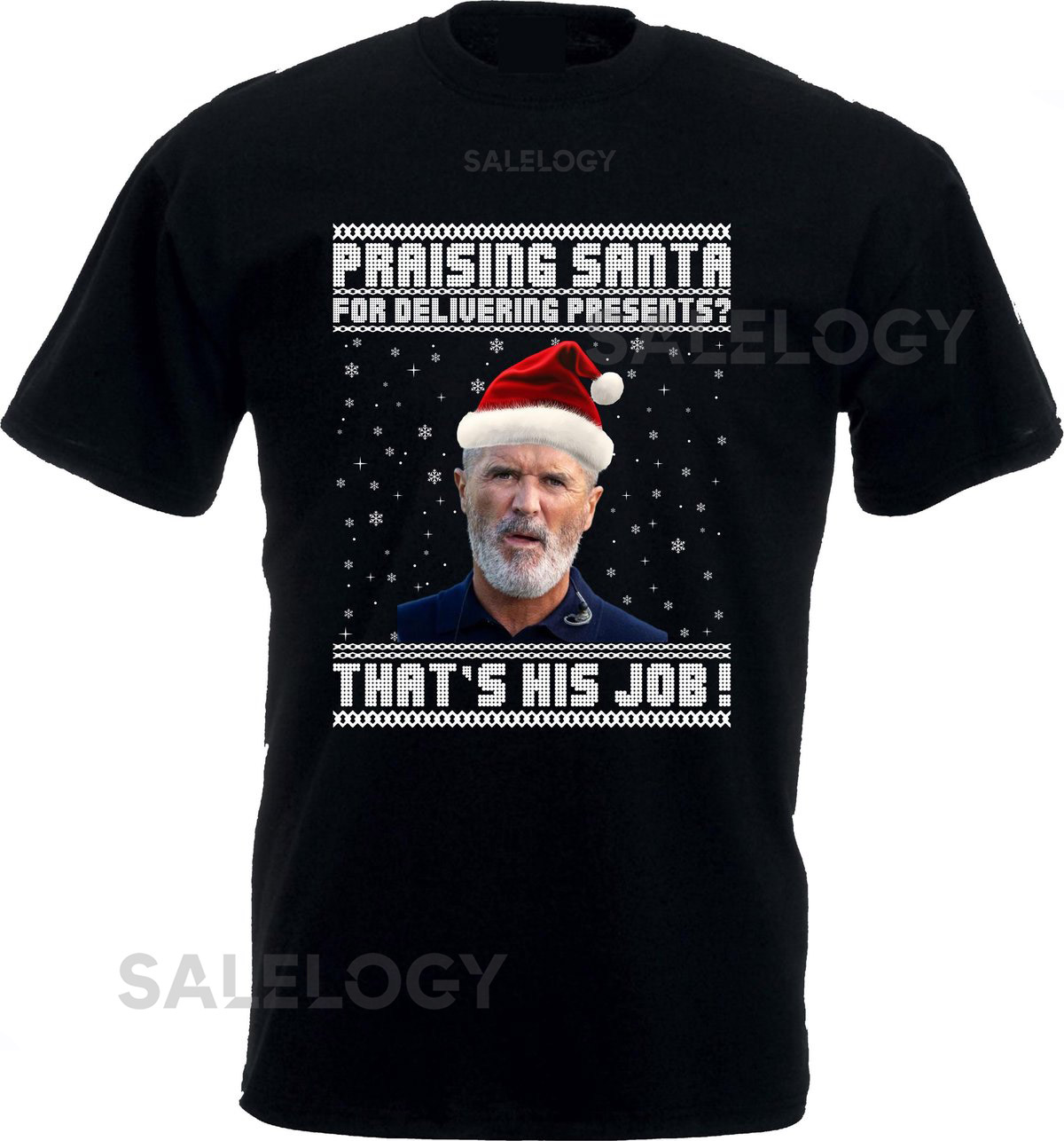 Roy Praising Santa For doing his job T-shirt Red Christmas Shirt Christmas Great Gift For Football Fans That's His Job Adult Kids Tee Top_370