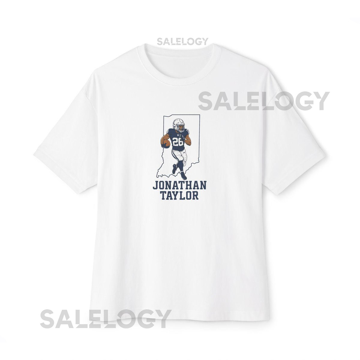 Indiana Jonathan Taylor Retro Oversized Tee Shirt Indianapolis Colts Fan Gift Unisex T-Shirt Boxy Tee Streetwear A_436