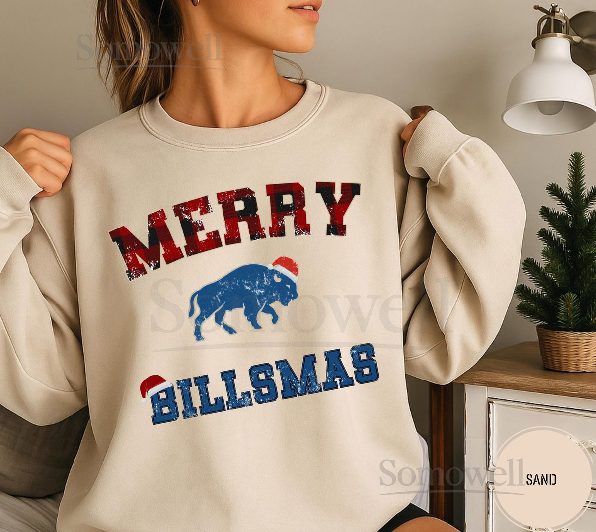 Merry Billmas Sweater Christmas Buffalo Football Sweatshirt Buffalo Santa Gameday Shirt Go Bills Christmas Gift Gameday Buffalo Wear_792