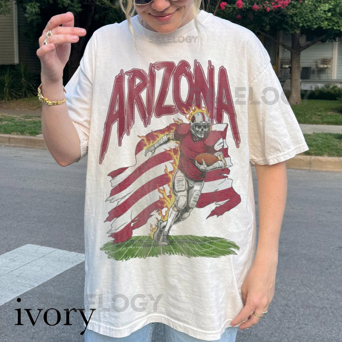 Vintage Arizona Football Shirt Comfort Colors Cardinals Tee Retro 90s Game Day T-Shirt Old School Fan Top_975
