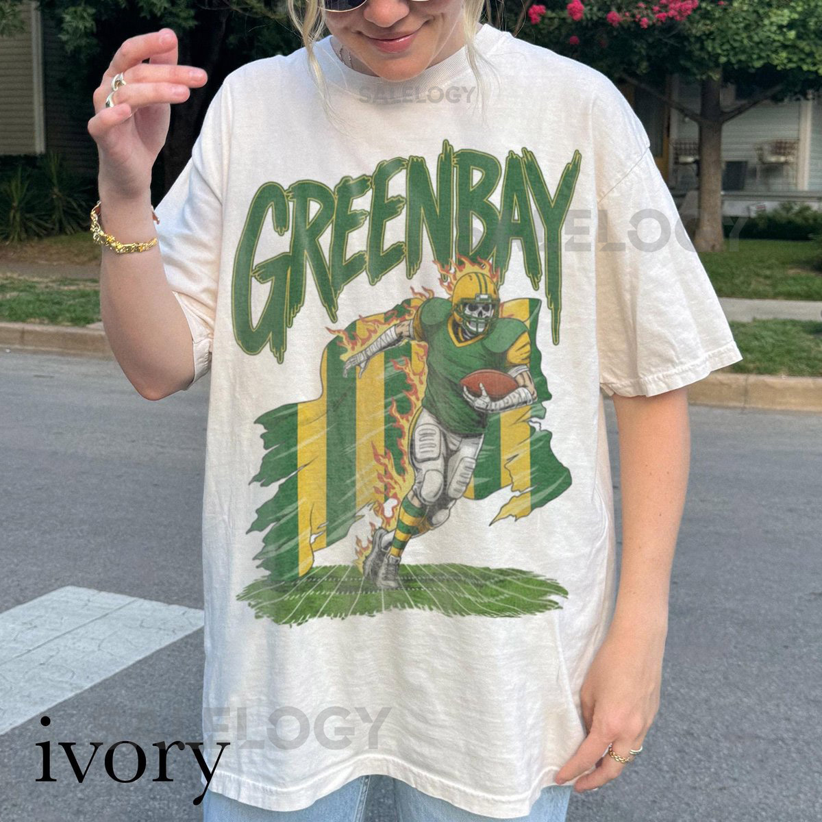 Vintage Green Bay Football Shirt Comfort Colors Packers Tee Retro Game Day T-Shirt 90s Fan Top_724