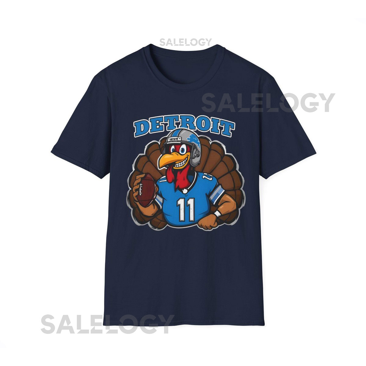 Lions Football T-Shirt Detroit Fan Tee Turkey Shirt Sports Shirt_546
