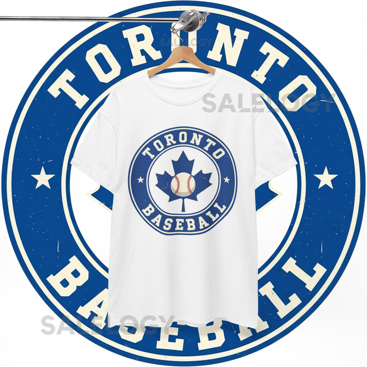 Toronto Baseball Shirt Retro Blue Maple Leaf Tee Canadian Baseball Fan Gift Vintage Toronto Sports T-Shirt Men Women Game Day_283