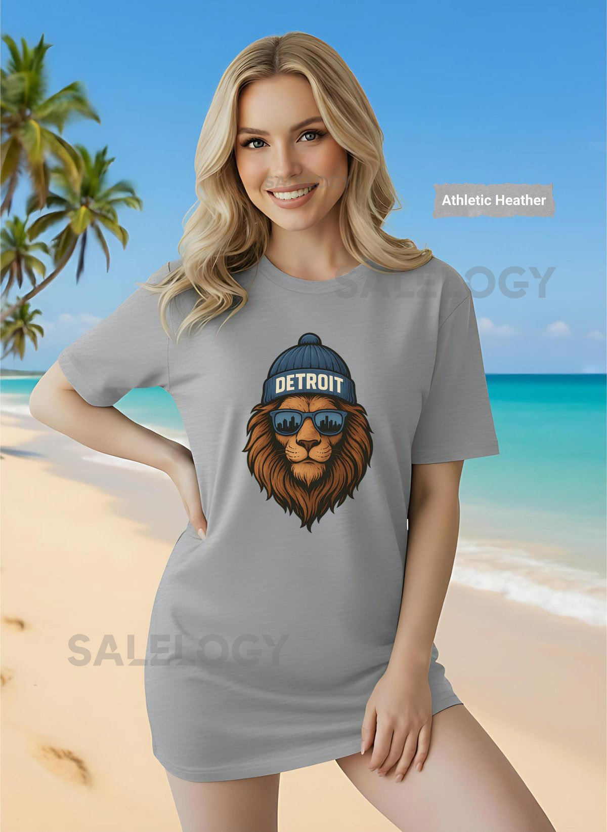 Detroit Pride Lions Tee Urban Detroit T-Shirt Cool Lions Football Shirt Detroit City Skyline Top Detroit Attitude Tee Detroit Lions Tee_329