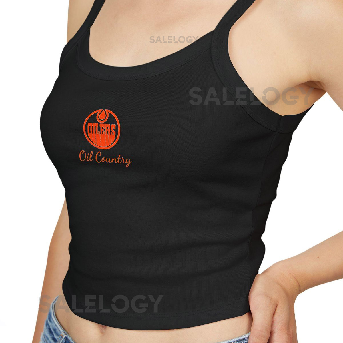 Edmonton Oilers Tank Top - BlackWhite_143