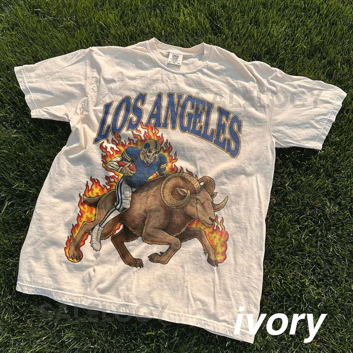 Retro Los Angeles Football Shirt Comfort Colors Rams Tee Vintage 90s Game Day T-Shirt_727