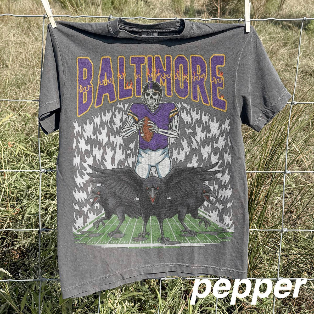 Comfort Colors Baltimore Football Shirt Vintage Ravens Tee Retro 90s Game Day Top_579
