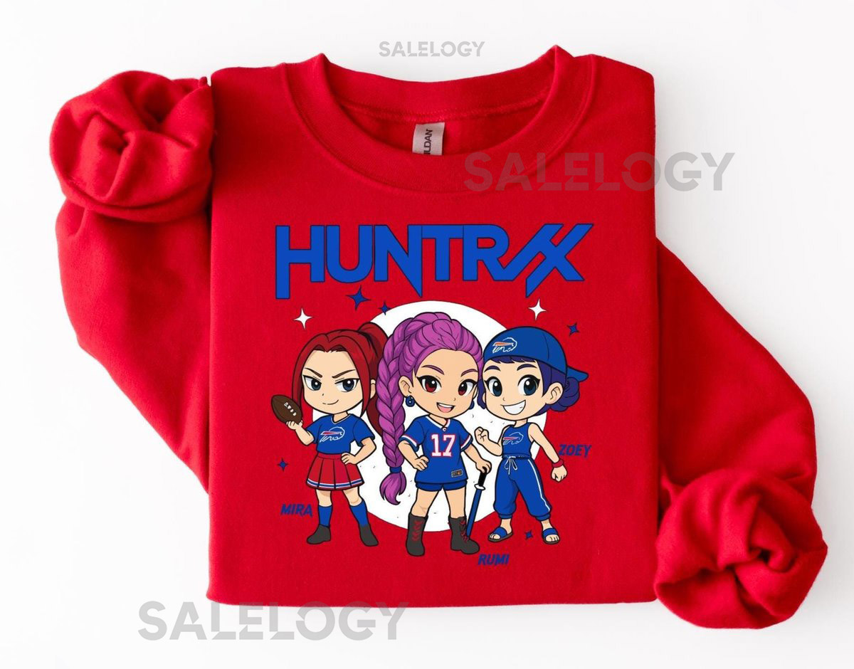 K-Pop Demon Hunters Buffalo Bills Crewneck Sweatshirt Game Day Apparel_740