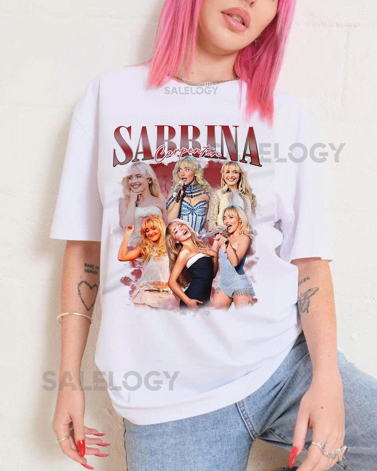 Sabrina Carpenter Oversized T-Shirt Black Cotton Unisex Tee_126
